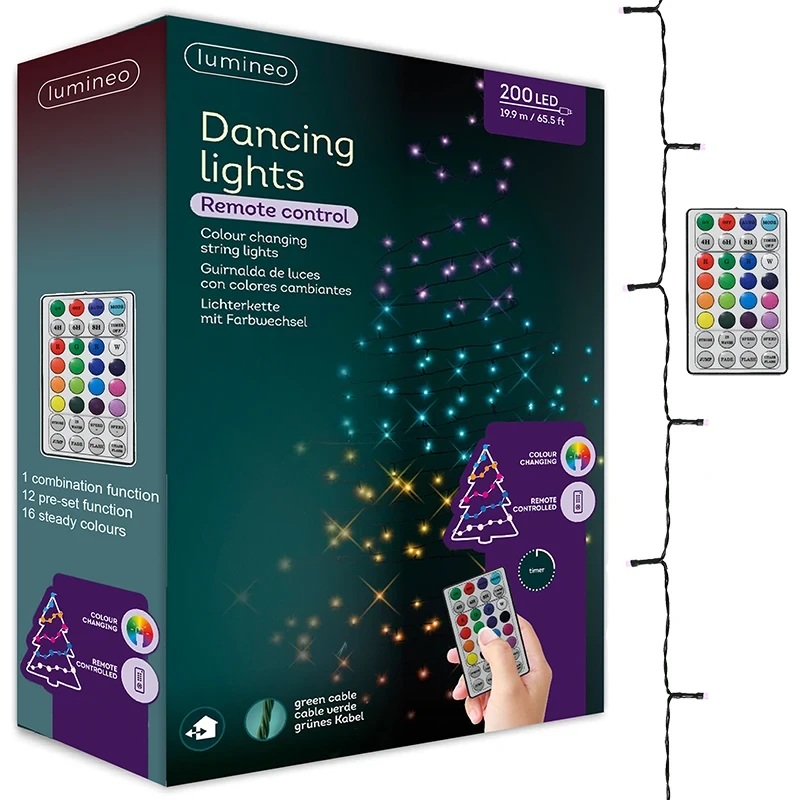 Światełka choinkowe RGB z pilotem sterującym zdjęcie 2