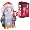 Świąteczna figurka dekoracyjna - Pingwin - 32 LED 23,5 cm