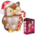 Świąteczna figurka dekoracyjna - Sowa- 32 LED 23 cm