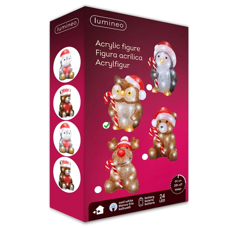 Świąteczna figurka dekoracyjna - Sowa- 32 LED 23 cm