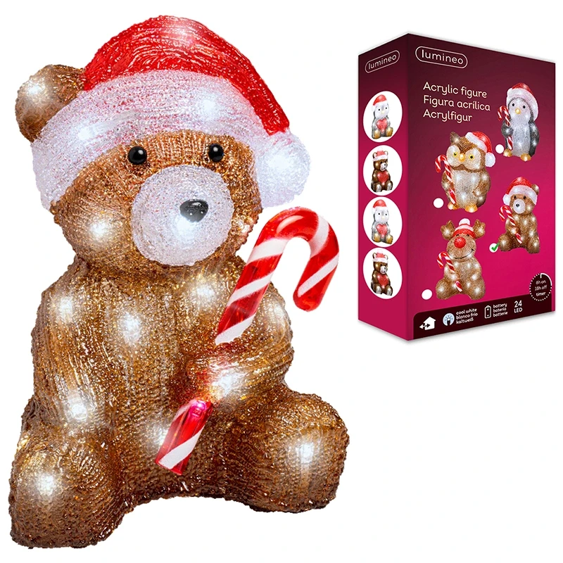 Świąteczna figurka dekoracyjna - Niedźwiedź -24,3 cm