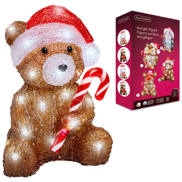 Świąteczna figurka dekoracyjna - Niedźwiedź -24,3 cm