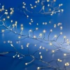 Lampki na drzwi 440 mikroLED/5,5m ciepły biały na srebrnym druciku zdjęcie 4