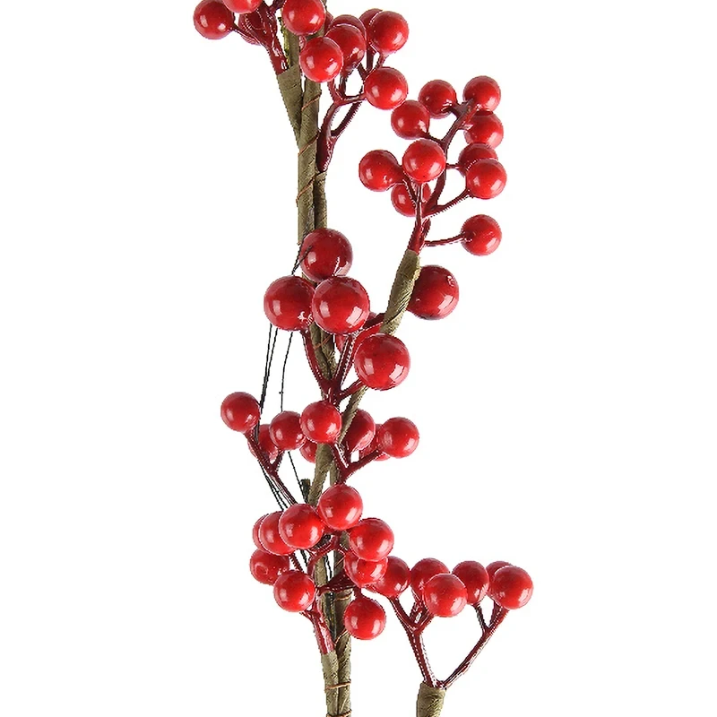 Girlanda choinkowa z czerwonych jagód - 130 cm
