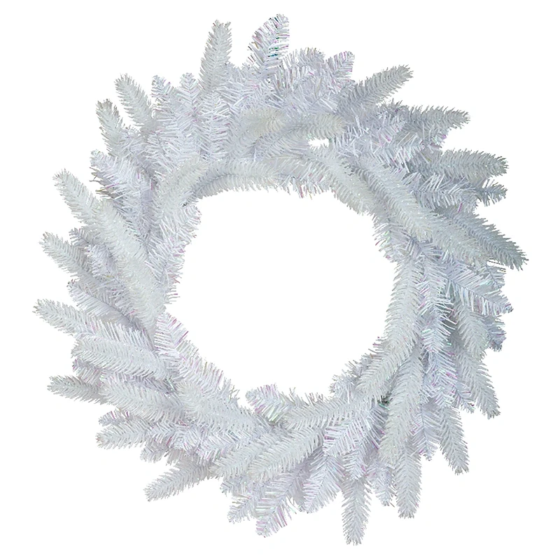 Biały wieniec świąteczny 50 cm