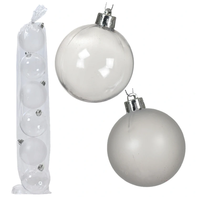 Plastikowe bombki choinkowe 7 cm 6 szt zdjęcie 4