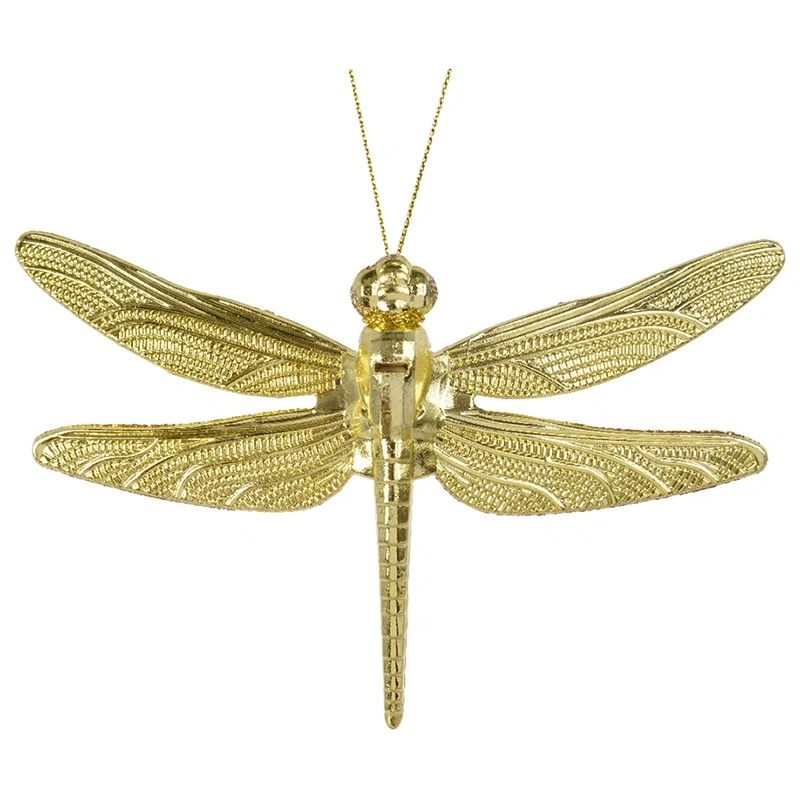 Jasnozłota ważka - Zawieszka choinkowa 13,5 cm