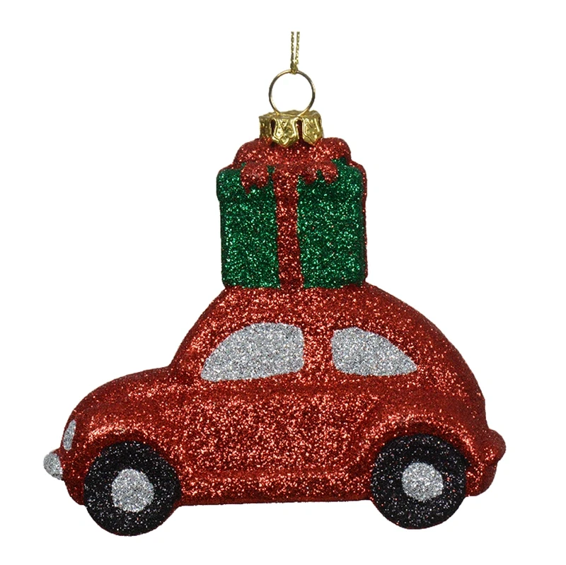 Brokatowe autko z prezentem 11 cm zdjęcie 3