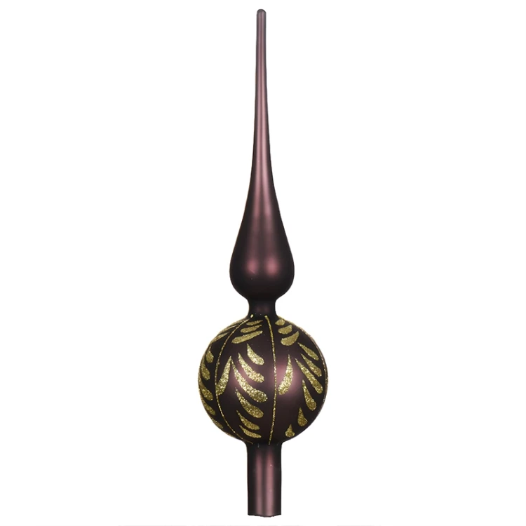 Szklany Szpic Choinkowy 31 cm - Łezki zdjęcie 1