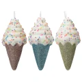 Kolorowe Lody w rożku - Zawieszki choinkowe 15 cm