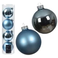 Szklane Bombki na choinkę 10 cm kpl. 4 szt. - Mix fot.3