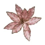 Brokatowa poinsecja na klipsie - Sztuczny kwiat na choinkę 28 cm zdjęcie 2
