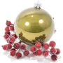 Szklana bombka błyszcząca - butelkowa zieleń kpl. 6 szt.  fot.3