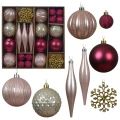 Zestaw ozdób choinkowych 46 szt. 8 cm zdjęcie 3