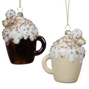 Zawieszka choinkowa - Kubek z pianką i posypką 9,5 cm