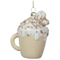 Zawieszka choinkowa - Kubek z czekoladą z posypką 9,5 cm zdjęcie 1