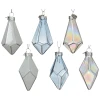 Przezroczyste diamenty - Szklane geometryczne zawieszki 7,5 cm