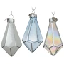Przezroczyste diamenty - Szklane geometryczne zawieszki 7,5 cm