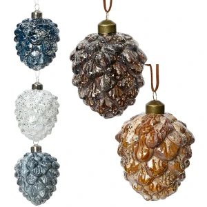 Szklane szyszki - Bombki choinkowe kpl. 6 szt