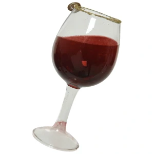 Szklany kieliszek wina - Świąteczna ozdoba 12,5 cm