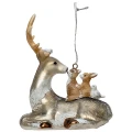 Szklane Jelenie ze zwierzętami - Zawieszki Choinkowe zdjęcie 1