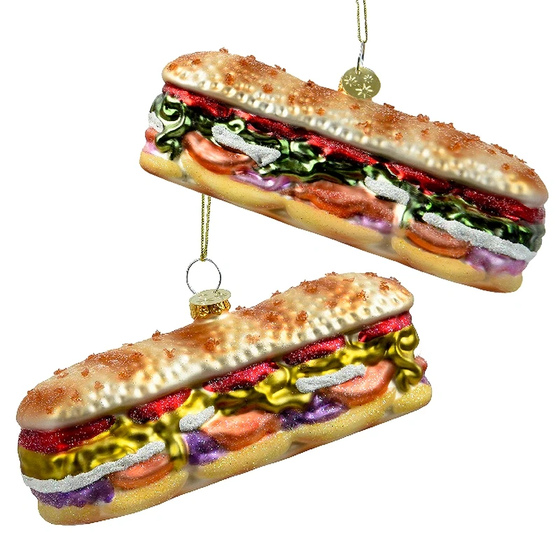 Sandwich - Szklana zawieszka choinkowa 12,8x4x5,1 cm zdjęcie 3