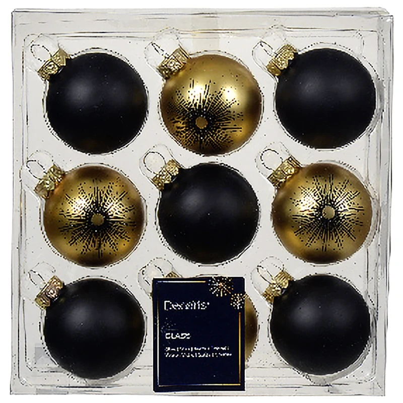 Szklane bombki choinkowe - 9 szt. 4 ,5 cm zdjęcie 7
