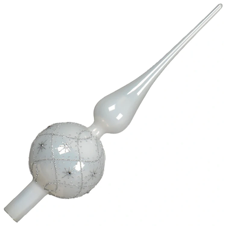 Szklany Szpic Choinkowy 31 cm - Diamenty fot.8