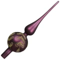 Szklany Szpic Choinkowy 31 cm - Liście Matowe fot.9