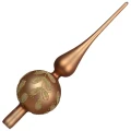 Szklany Szpic Choinkowy 31 cm - Liście Matowe fot.11