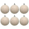 Pudrowo różowe bombki choinkowe kpl. 6 szt. 8 cm
