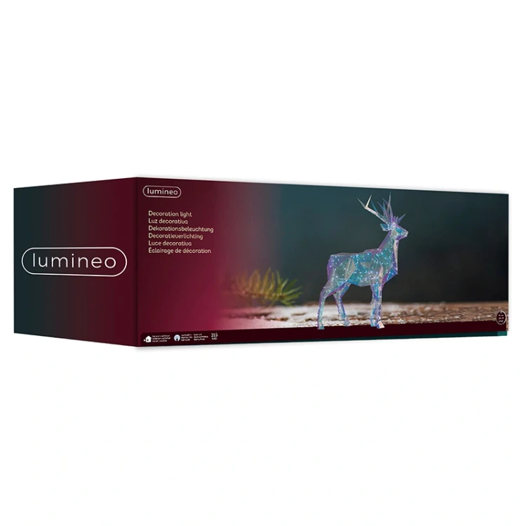Renifer Świetlny 145 LED - Zimny Biały 52x119x145 cm