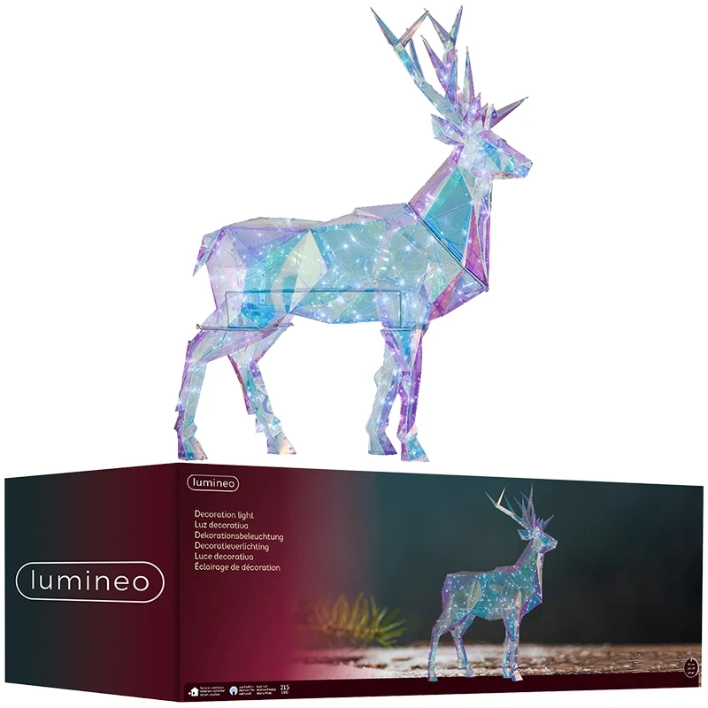 Renifer Świetlny 90 LED - Zimny Biały 25x75x90 cm