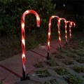 Solarne świetlne Laski Cukrowe kpl. 4 szt. 48 LED - Ciepły biały