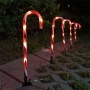 Solarne świetlne Laski Cukrowe kpl. 4 szt. 48 LED - Ciepły biały