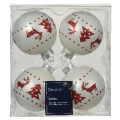 Szklane bombki choinkowe - 4 szt. 6,5 cm ( zdjęcie 7