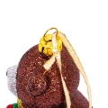 Miś z prezentem - Nietłukąca zawieszka choinkowa 9,8 cm
