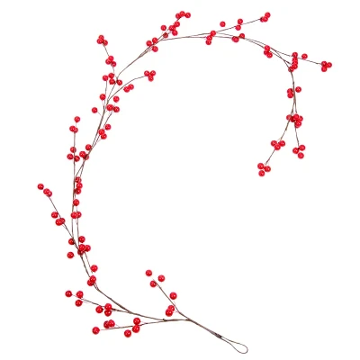 Girlanda dekoracyjna z czerwonej jarzębiny 130 cm