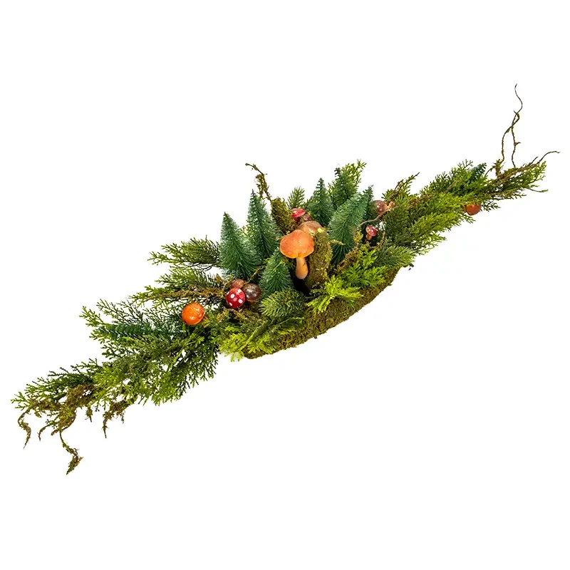 Naturalny stroik z mchu i grzybów 120 cm