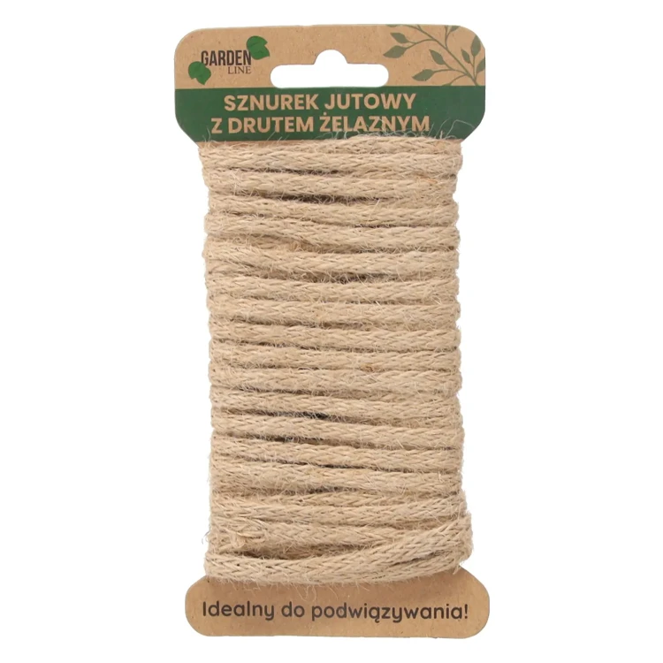 Sznurek jutowy z drutem do podwiązywania 2,5mm x 5m