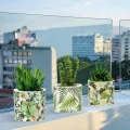 Ceramiczna osłonka na doniczkę 12,5x11,5 cm zdjęcie 6