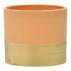 Ceramiczna osłonka z złotym pasem na doniczkę 15x15x13,2 cm zdjęcie 5