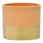 Ceramiczna osłonka z złotym pasem na doniczkę 15x15x13,2 cm zdjęcie 5