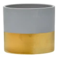 Ceramiczna osłonka z złotym pasem na doniczkę 15x15x13,2 cm zdjęcie 3