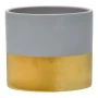 Ceramiczna osłonka z złotym pasem na doniczkę 15x15x13,2 cm zdjęcie 3