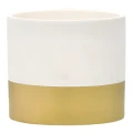 Ceramiczna osłonka z złotym pasem na doniczkę 15x15x13,2 cm zdjęcie 2