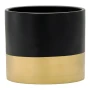 Ceramiczna osłonka z złotym pasem na doniczkę 15x15x13,2 cm zdjęcie 1