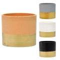 Ceramiczna osłonka z złotym pasem na doniczkę 15x15x13,2 cm zdjęcie 7