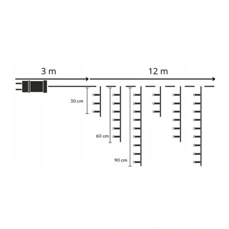 Lampki choinkowe zewnętrzne 300 LED fot.4