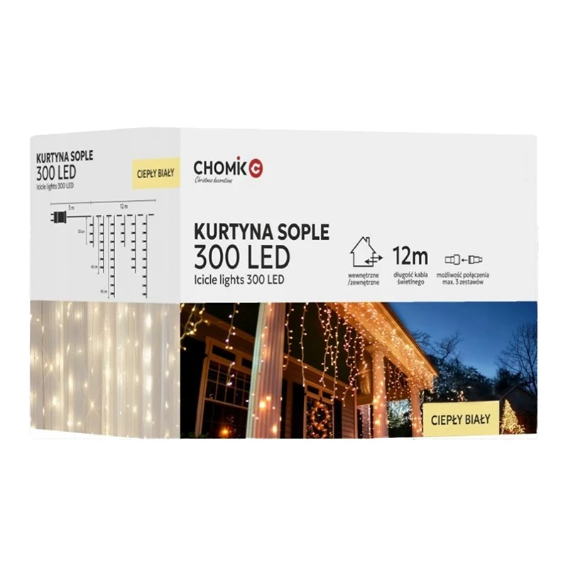 Lampki choinkowe zewnętrzne 300 LED fot.11